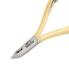 HNRD-D117 Round Head , (Half Gold), Jaw 14 , Double Spring Cuticle Nipper Stainless Steel 420