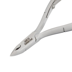HNSQ-E122 Square Head Cuticle Nipper, Jaw 14, Single Spring, Polish Grey, Stainless Steel 420