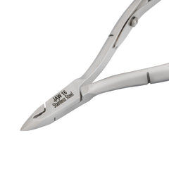 HNSQ-E124 Square Head Cuticle Nipper, Jaw 16, Single Spring, Polish Grey, Stainless Steel 420
