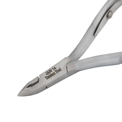 HNSS-E125 Semi-Square Head Cuticle Nipper, Jaw 14, Single Spring, Matt Grey, Stainless Steel 420