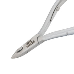 HNSS-E127 Semi-Square Head Cuticle Nipper, Jaw 16, Single Spring, Matt Grey, Stainless Steel 420