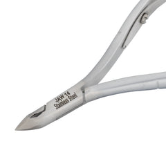 HNRD-E129 Round Head Cuticle Nipper, Jaw 14, Single Spring, Matt Grey, Stainless Steel 420