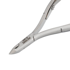 HNRD-E130 Round Head Cuticle Nipper, Jaw 14, Single Spring, Polish Grey, Stainless Steel 420