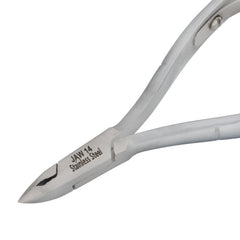 HNSS-E139 Semi-Square Head , (Matt Grey), Jaw 14 , Double Spring Cuticle Nipper Stainless Steel 420