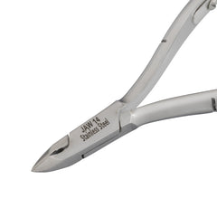 HNSS-E140 Semi-Square Head , (Polish Grey), Jaw 14 , Double Spring Cuticle Nipper Stainless Steel 420