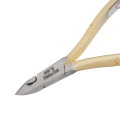 HNSS-E144 Semi-Square Head , (Half Gold), Jaw 16 , Double Spring Cuticle Nipper Stainless Steel 420