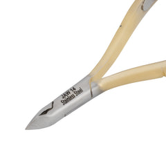 HNRD-E147 Round Head , (Half Gold), Jaw 14 , Double Spring Cuticle Nipper Stainless Steel 420