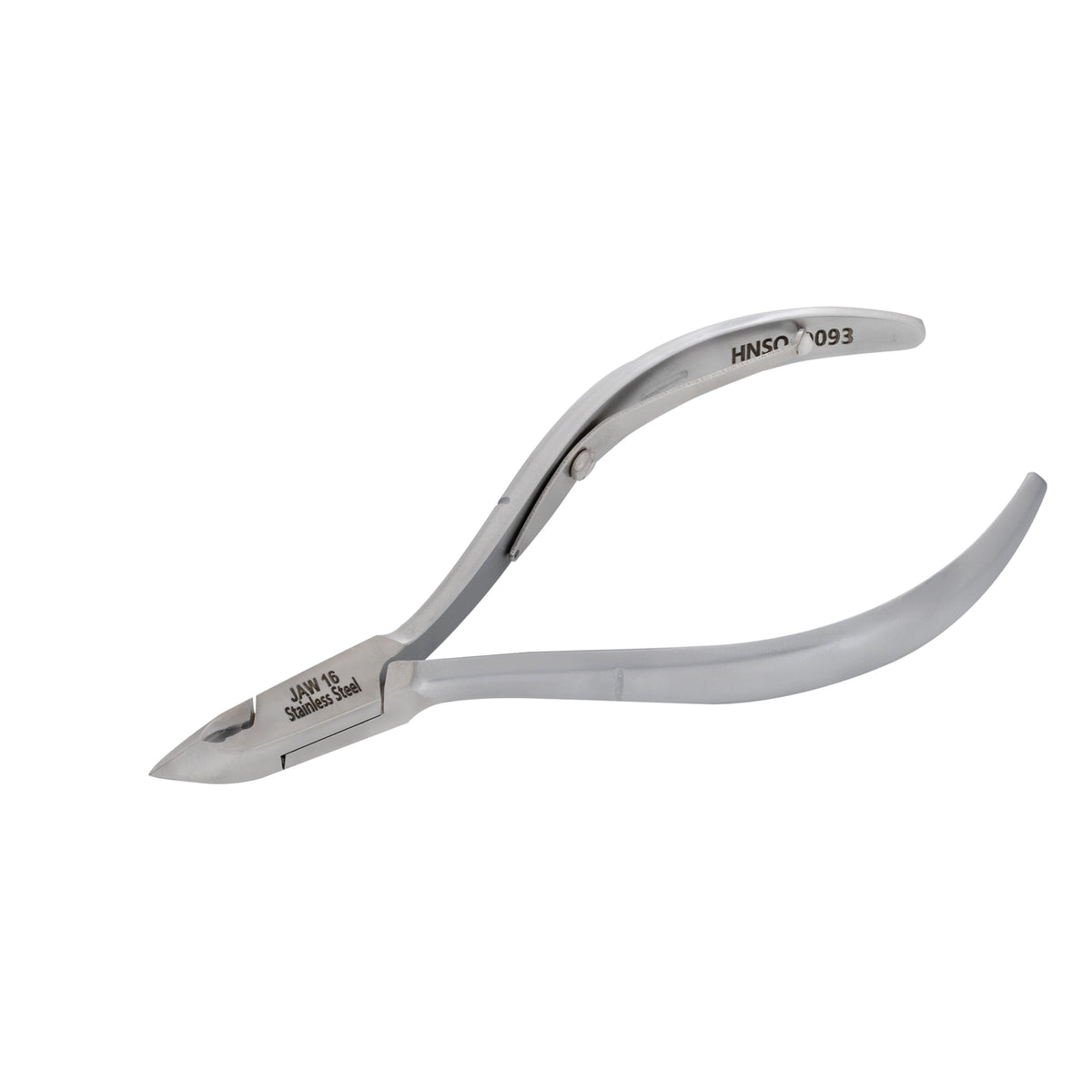 HNSQ-D093 Square Head Cuticle Nipper, Jaw 16, Single Spring, Matt Grey, Stainless Steel 420