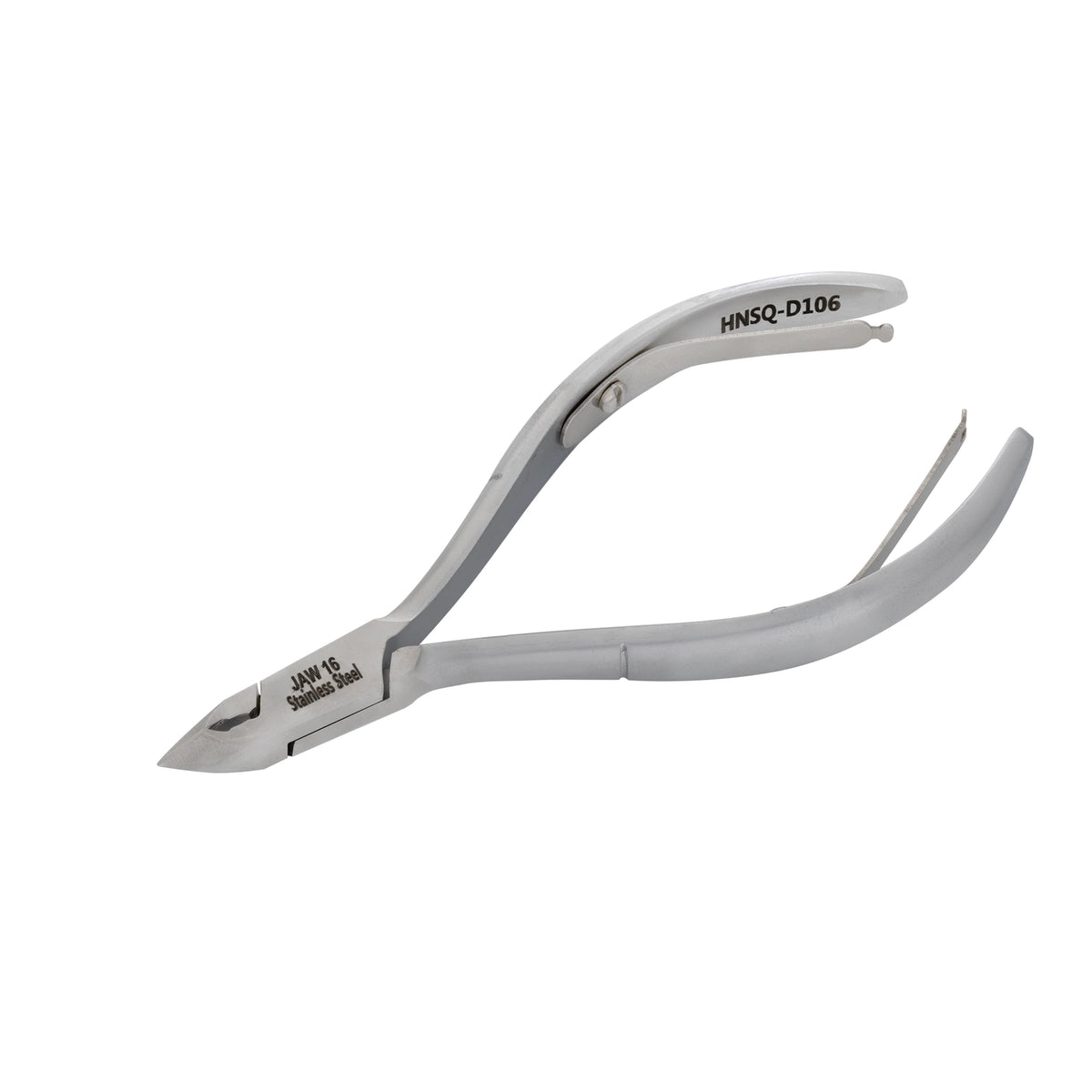 HNSQ-D106 Square Head , (Matt Grey), Jaw 16 , Double Spring Cuticle Nipper Stainless Steel 420
