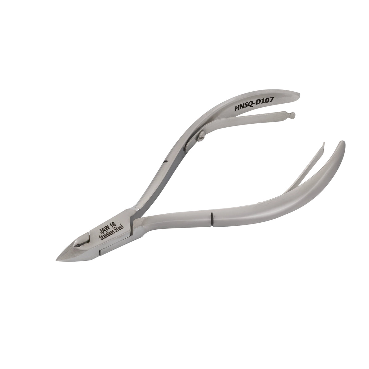 HNSQ-D107 Square Head , (Polish Grey), Jaw 16 , Double Spring Cuticle Nipper Stainless Steel 420