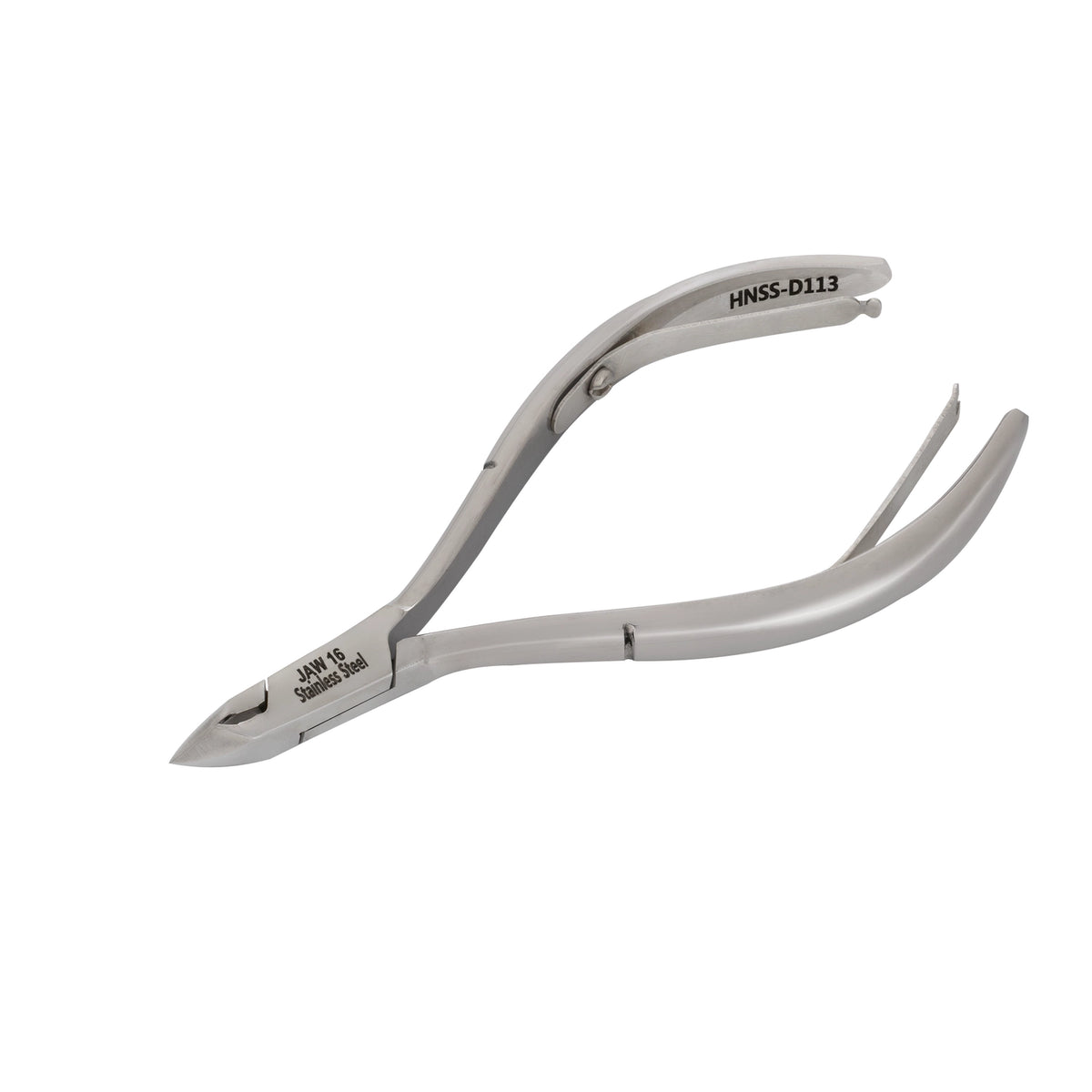 HNSS-D113 Semi-Square Head , (Polish Grey), Jaw 16 , Double Spring Cuticle Nipper Stainless Steel 420