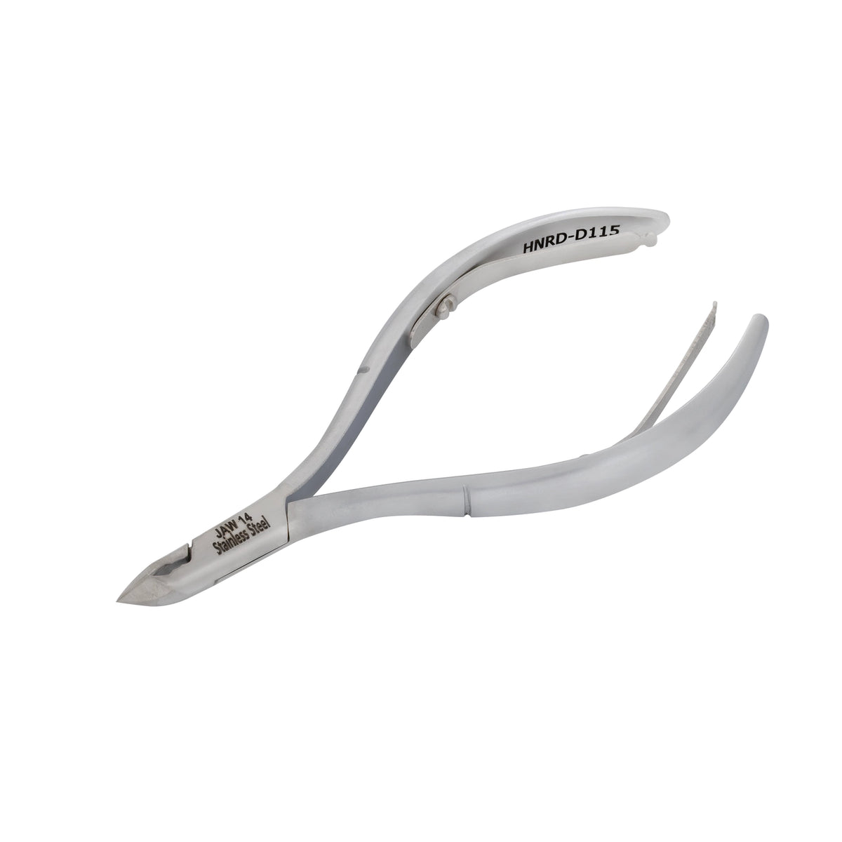 HNRD-D115 Round Head , (Matt Grey), Jaw 14 , Double Spring Cuticle Nipper Stainless Steel 420