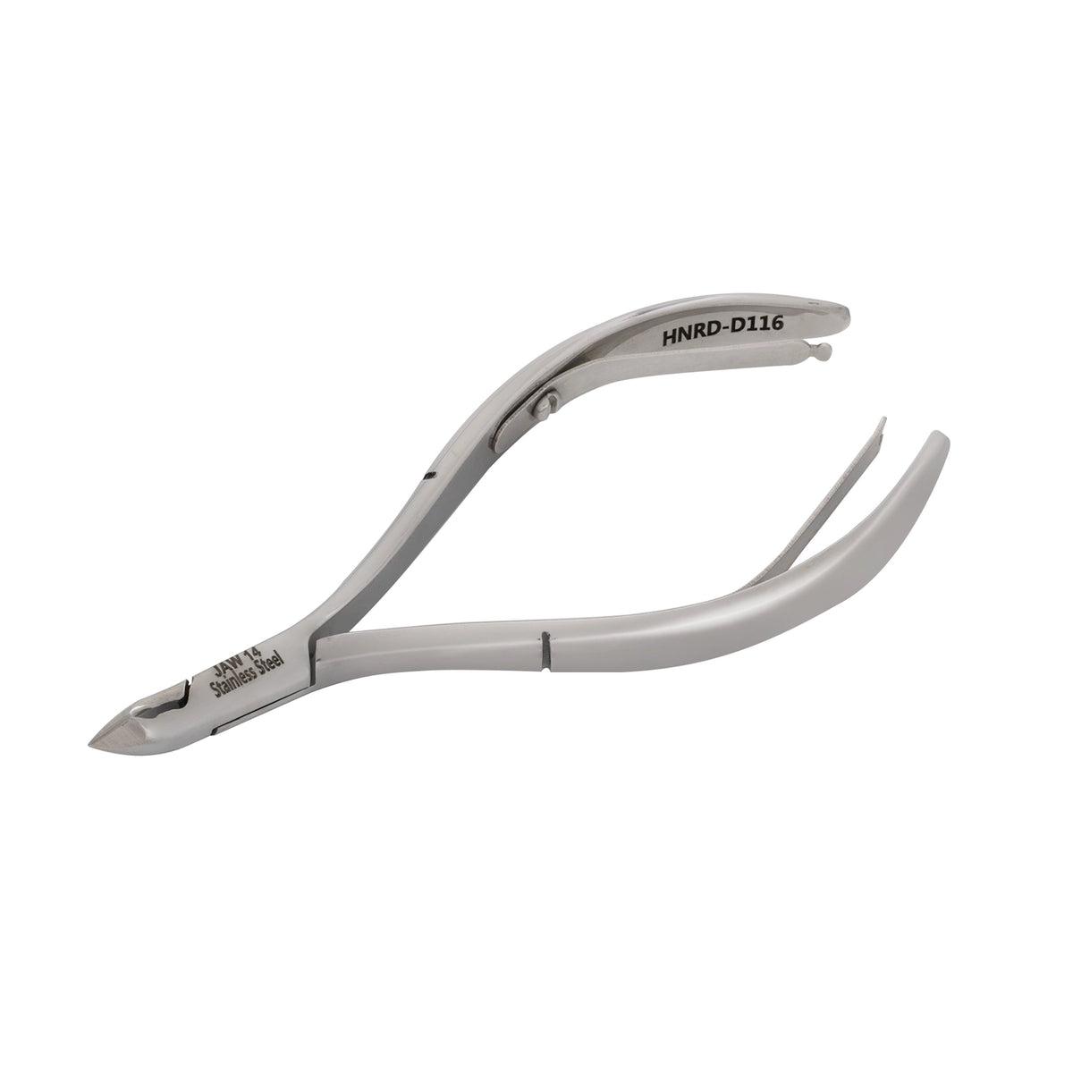 HNRD-D116 Round Head , (Polish Grey), Jaw 14 , Double Spring Cuticle Nipper Stainless Steel 420