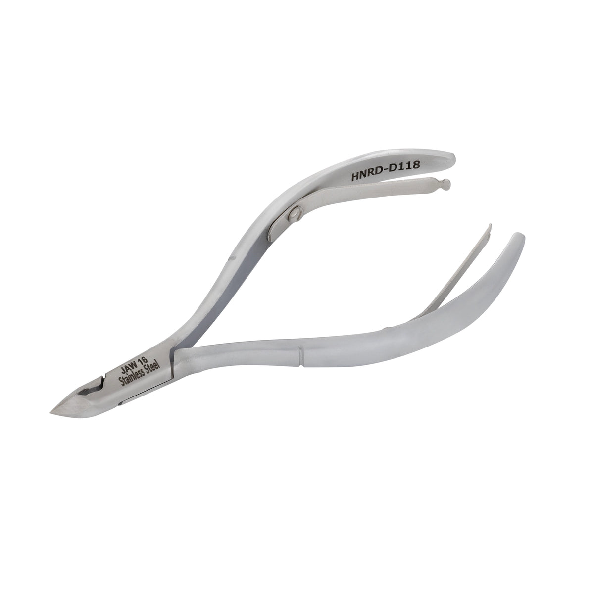 HNRD-D118 Round Head , (Matt Grey), Jaw 16 , Double Spring Cuticle Nipper Stainless Steel 420