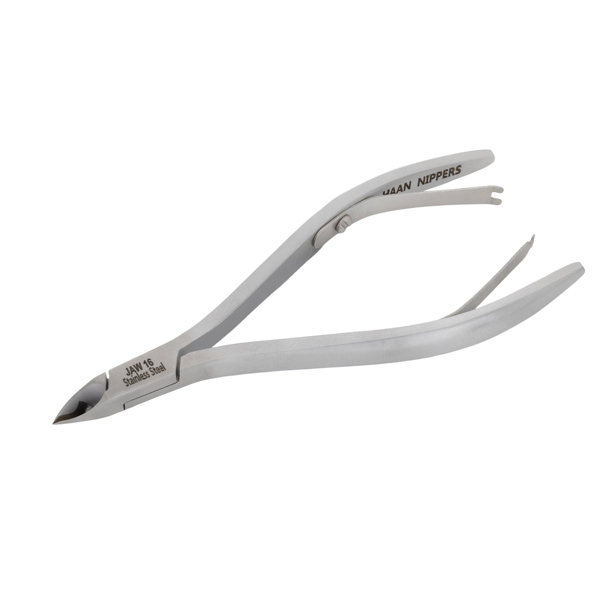 HNSQ-F166 Square Head , (Matt Grey), Jaw 16 , Double Spring Cuticle Nipper Stainless Steel 420