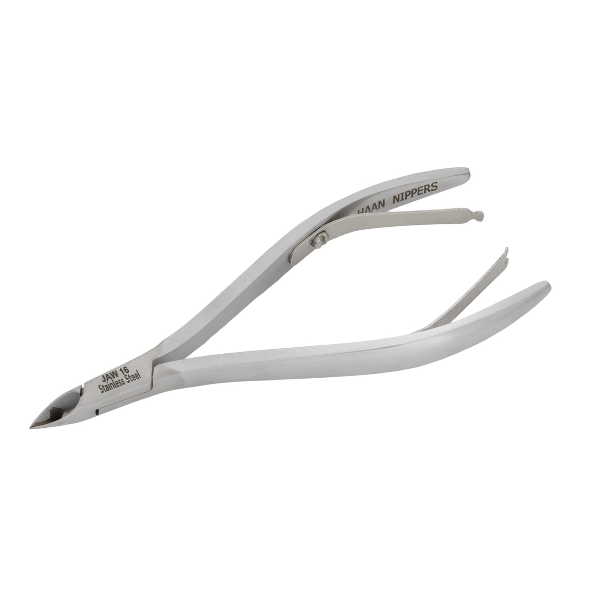 HNSS-F172 Semi-Square Head , (Matt Grey), Jaw 16 , Double Spring Cuticle Nipper Stainless Steel 420