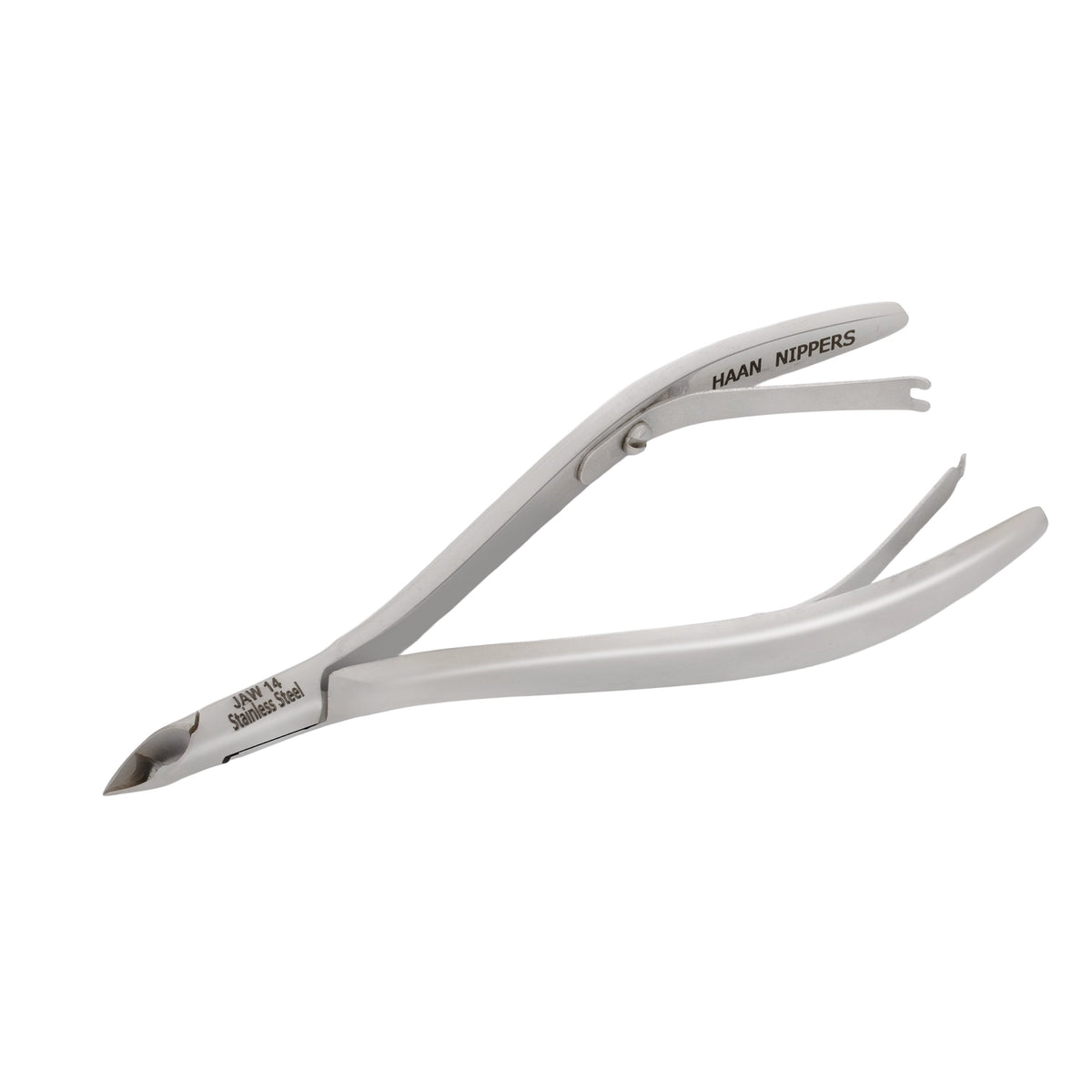 HNRD-F176 Round Head , (Polish Grey), Jaw 14 , Double Spring Cuticle Nipper Stainless Steel 420