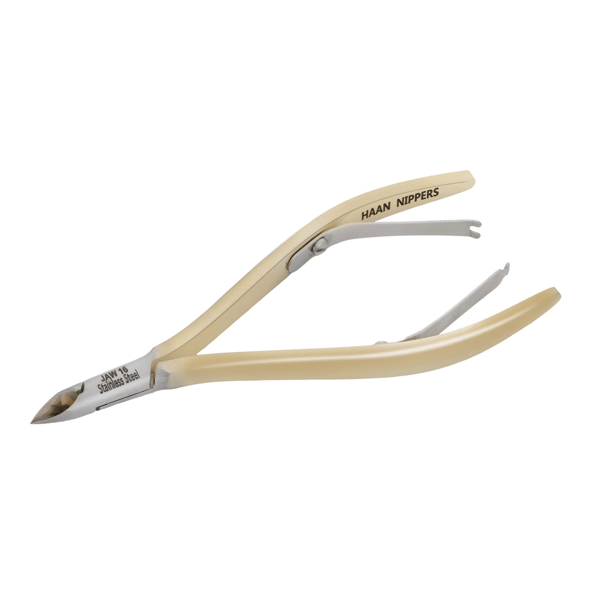 HNRD-F180 Round Head , (Half Gold), Jaw 16 , Double Spring Cuticle Nipper Stainless Steel 420