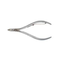 HNSS-B035 Semi-Square Head Cuticle Nipper, Jaw 14, Single Spring, Matt Grey, Stainless Steel 420