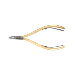 HNSQ-B045 Square Head , (Half Gold), Jaw 14 , Double Spring Cuticle Nipper Stainless Steel 420