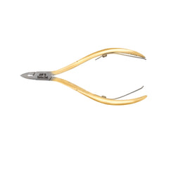 HNSQ-B048 Square Head , (Half Gold), Jaw 16 , Double Spring Cuticle Nipper Stainless Steel 420