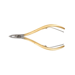 HNRD-B057 Round Head , (Half Gold), Jaw 14 , Double Spring Cuticle Nipper Stainless Steel 420