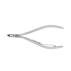 HNSS-F155 Semi-Square Head Cuticle Nipper, Jaw 14, Single Spring, Matt Grey, Stainless Steel 420