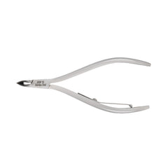 HNSS-F158 Semi-Square Head Cuticle Nipper, Jaw 16, Single Spring, Polish Grey, Stainless Steel 420