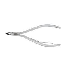 HNRD-F159  Round Head Cuticle Nipper, Jaw 14, Single Spring, Matt Grey, Stainless Steel 420