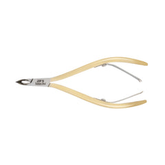 HNSQ-F165 Square Head , (Half Gold), Jaw 14 , Double Spring Cuticle Nipper Stainless Steel 420