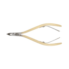 HNSQ-F168 Square Head , (Half Gold), Jaw 16 , Double Spring Cuticle Nipper Stainless Steel 420