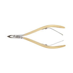 HNSS-F171 Semi-Square Head , (Half Gold), Jaw 14 , Double Spring Cuticle Nipper Stainless Steel 420