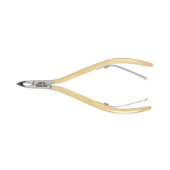 HNRD-F177 Round Head , (Half Gold), Jaw 14 , Double Spring Cuticle Nipper Stainless Steel 420