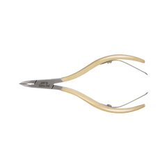 HNSQ-C075 Square Head , (Half Gold), Jaw 14, Double Spring Cuticle Nipper Stainless Steel 420