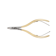 HNSS-C081 Semi-Square Head , (Half Gold), Jaw 14, Double Spring Cuticle Nipper Stainless Steel 420