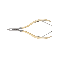 HNRD-C090 Round Head , (Half Gold), Jaw 16, Double Spring Cuticle Nipper Stainless Steel 420