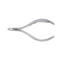 HNSS-D095 Semi-Square Head Cuticle Nipper, Jaw 14, Single Spring, Matt Grey, Stainless Steel 420