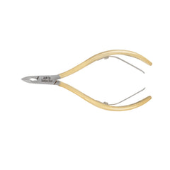 HNSS-D114 Semi-Square Head , (Half Gold), Jaw 16 , Double Spring Cuticle Nipper Stainless Steel 420