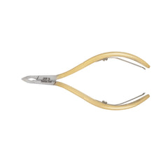 HNRD-D117 Round Head , (Half Gold), Jaw 14 , Double Spring Cuticle Nipper Stainless Steel 420