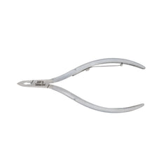 HNSS-E125 Semi-Square Head Cuticle Nipper, Jaw 14, Single Spring, Matt Grey, Stainless Steel 420