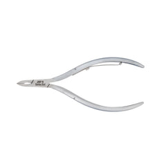 HNSS-E127 Semi-Square Head Cuticle Nipper, Jaw 16, Single Spring, Matt Grey, Stainless Steel 420