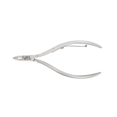 HNSS-E128 Semi-Square Head Cuticle Nipper, Jaw 16, Single Spring, Polish Grey, Stainless Steel 420