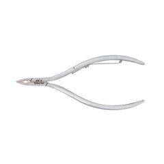 HNRD-E129 Round Head Cuticle Nipper, Jaw 14, Single Spring, Matt Grey, Stainless Steel 420