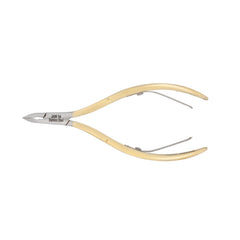 HNRD-E147 Round Head , (Half Gold), Jaw 14 , Double Spring Cuticle Nipper Stainless Steel 420