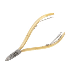 HNSQ-B045 Square Head , (Half Gold), Jaw 14 , Double Spring Cuticle Nipper Stainless Steel 420