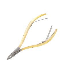 HNSS-B051 Semi-Square Head , (Half Gold), Jaw 14 , Double Spring Cuticle Nipper Stainless Steel 420