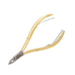 HNRD-B057 Round Head , (Half Gold), Jaw 14 , Double Spring Cuticle Nipper Stainless Steel 420