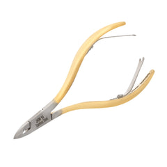 HNSQ-C075 Square Head , (Half Gold), Jaw 14, Double Spring Cuticle Nipper Stainless Steel 420