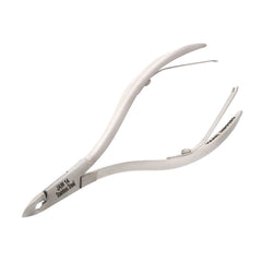 HNSS-C080 Semi-Square Head, (Polish Grey), Jaw 14, Double Spring Cuticle Nipper Stainless Steel 420