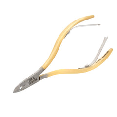 HNSS-C084 Semi-Square Head , (Half Gold), Jaw 16, Double Spring Cuticle Nipper Stainless Steel 420